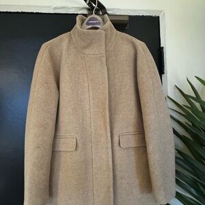J. Crew Tan Cocoon Coat in Italian Stadium-Cloth